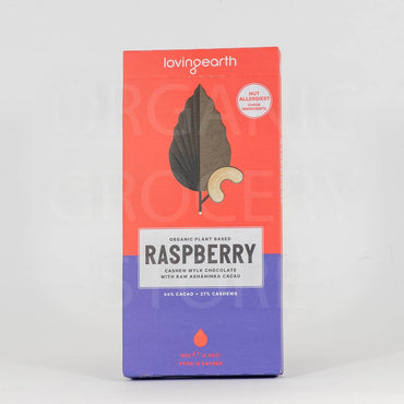 LOVING EARTH RASPBERRY CHOC BAR 80G