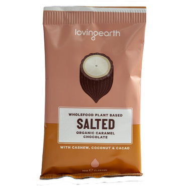 LOVING EARTH SALTED CARAMEL CHOC BAR 30G