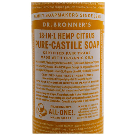 DR BRONNERS CITRUS LIQUID SOAP 237ML