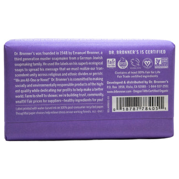 DR.BRONNERS BAR SOAP LAVENDER 140G