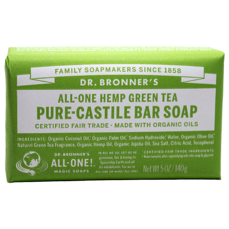 DR BRONNERS GREEN TEA SOAP 140G
