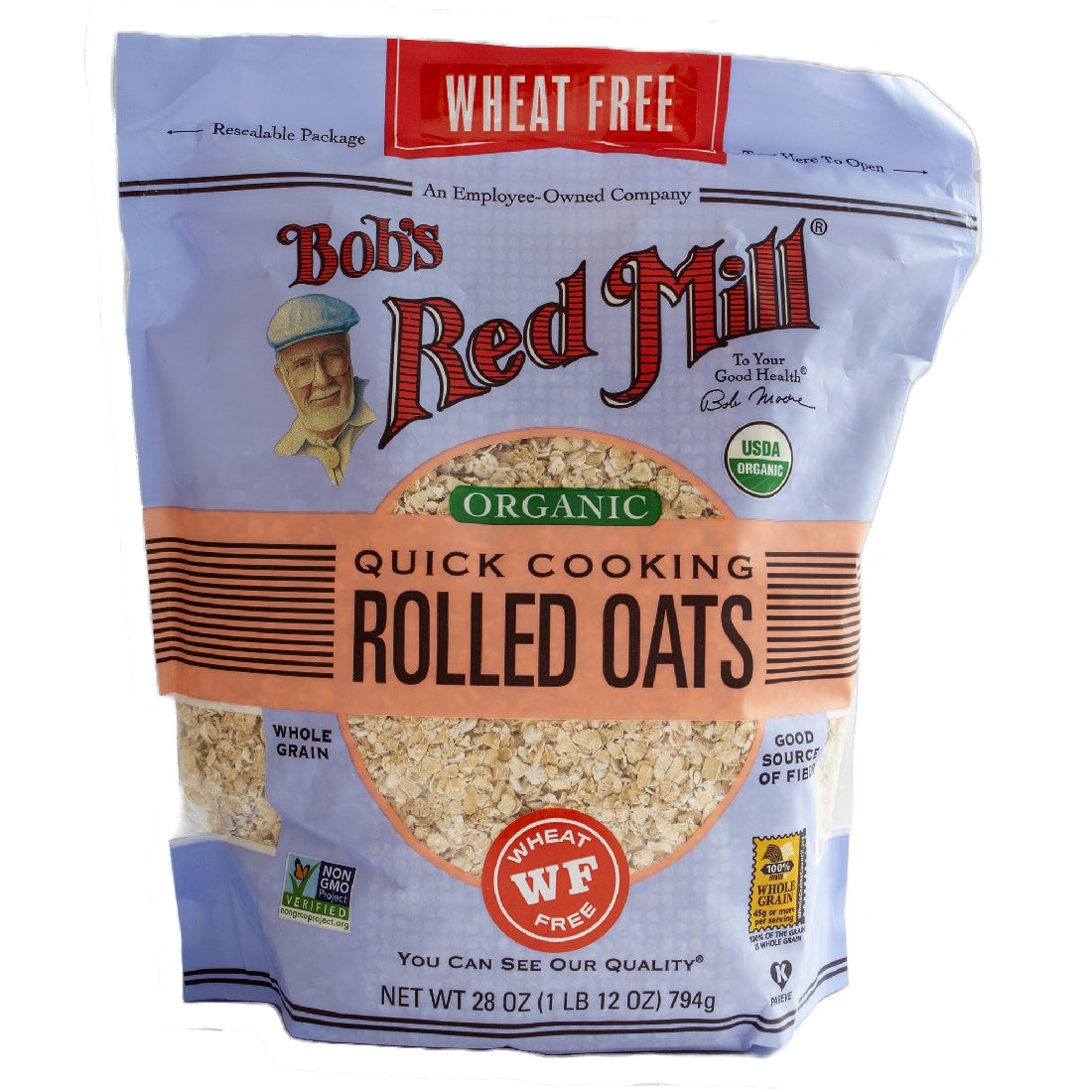 BOB'S RED MILL QUICK COOKING ROLLED OATS WHEAT FREE 794G