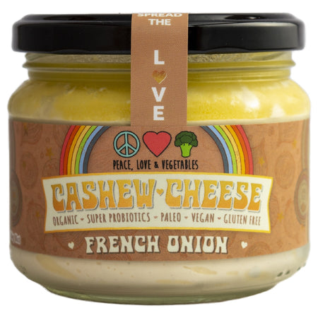 PEACE LOVE & VEG FRENCH ONION CASHEW CHEESE 280G