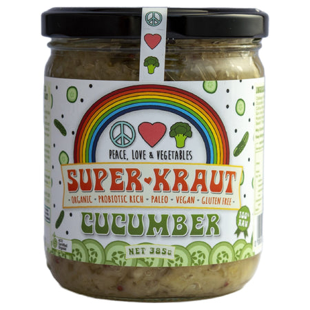 PEACE LOVE & VEG SUPERKRAUT CUCUMBER 385G