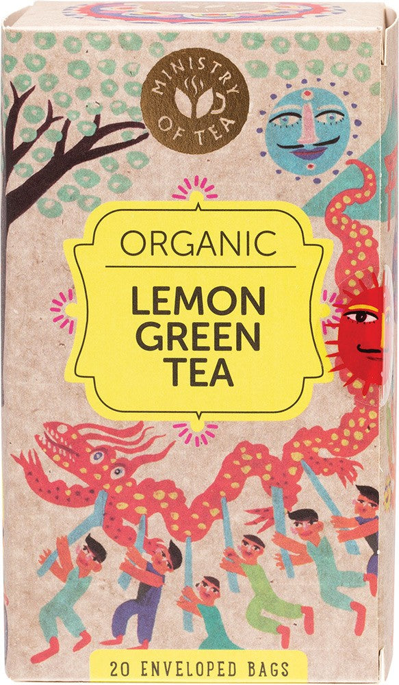 MINISTRY OF TEA HERBAL TEA BAGS LEMON GREEN TEA