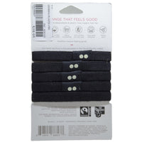 KOOSHOO PLASTIC-FREE HAIR TIES BLACK 5 PACK