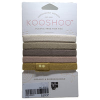 KOOSHOO PLASTIC-FREE HAIR TIES BLONDE 5 PACK