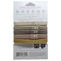 KOOSHOO PLASTIC-FREE HAIR TIES BLONDE 5 PACK