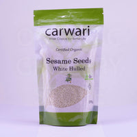 CARWARI ORGANIC SESAME SEEDS WHITE HULLED 200G