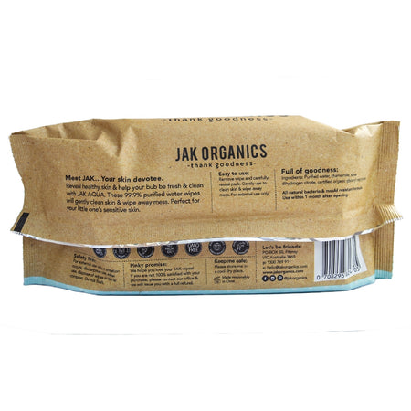 JAK ORGANICS BAMBOO WATER 80 WIPES