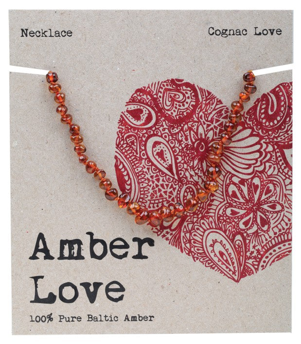 AMBER LOVE AMBER NECKLACE COGNAC