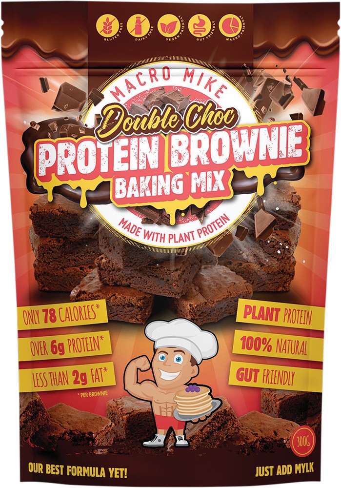 MACRO MIKE DOUBLE CHOC PROTEIN BROWNIES 300G