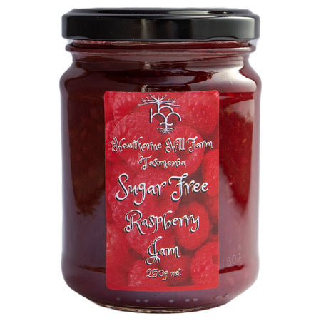 HAWTHORNE HILL FARM SUGAR FREE RASPBERRY JAM 250G