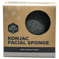 EVER ECO KONJAC FACIAL SPONGE CHARCOAL
