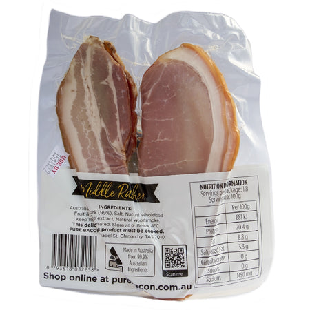 BOKS PURE BACON - MIDDLE RASHER 180G