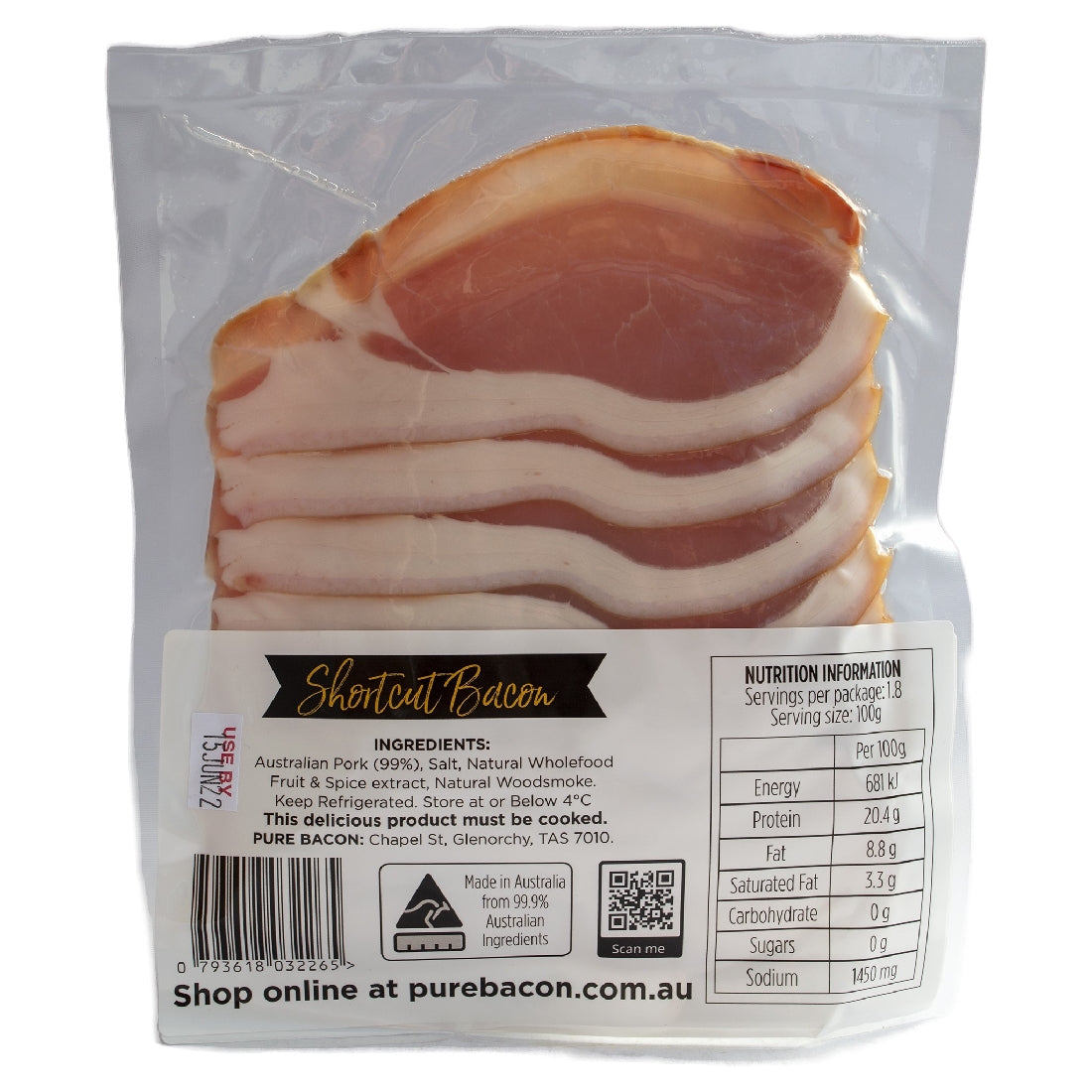 BOKS PURE SHORT CUT BACON 180G