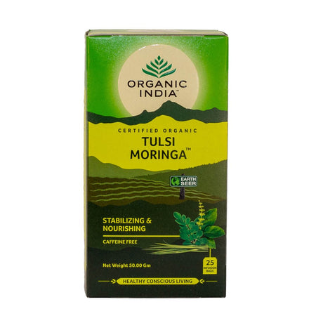 ORGANIC INDIA TULSI MORINGA TEA BAGS X 25