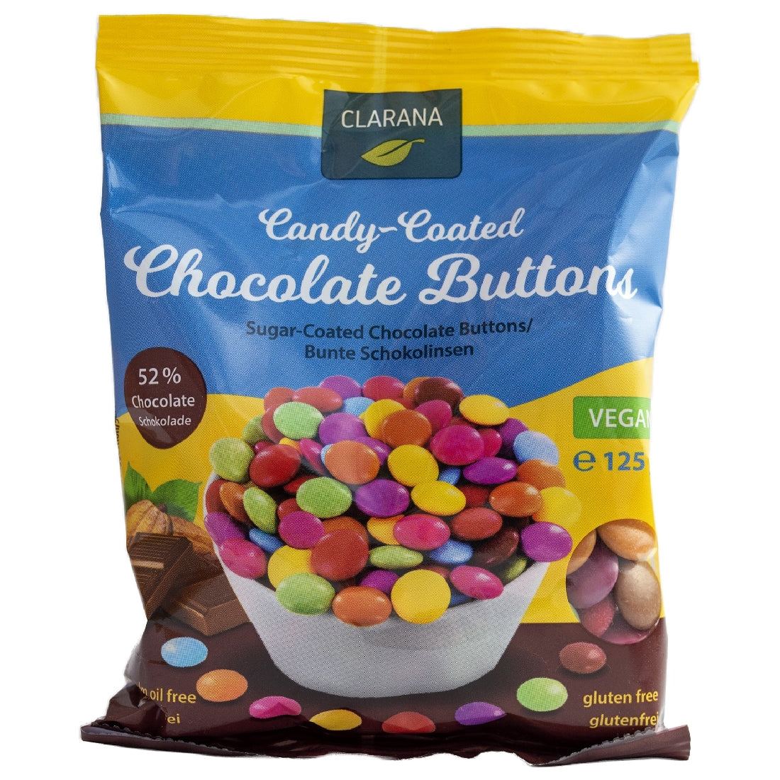 CLARANA CANDY COATED CHOC BUTTONS 125G