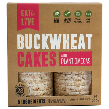 EAT TO LIVE BUCKWHEAT CAKES WITH PLANT OMEGAS