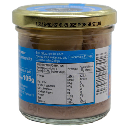 FISH 4 EVA AZORES TUNA FILLETS IN SPRING WATER 150G