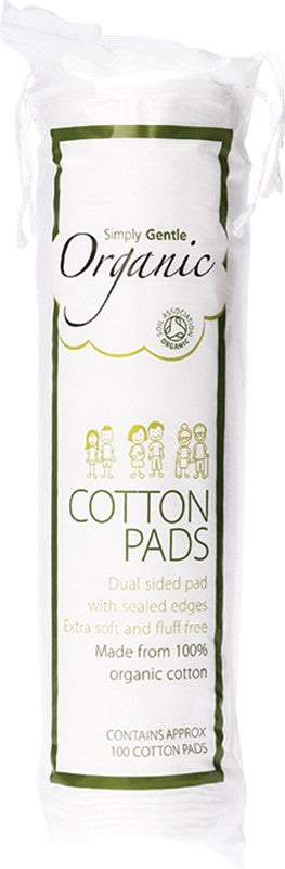 SIMPLY GENTLE ORGANIC COTTON PADS X 100 PACK