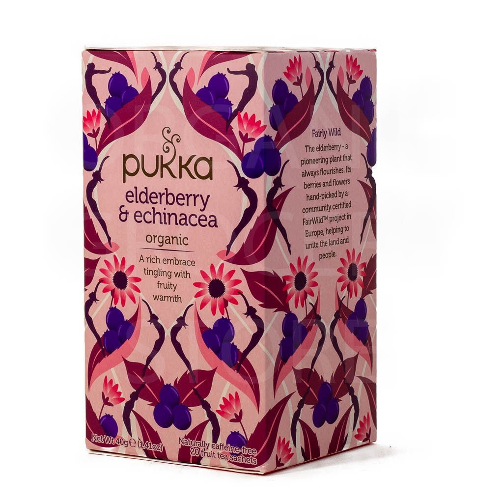 PUKKA ELDERBERRY & ECHINACEA X 20 TEA BAGS