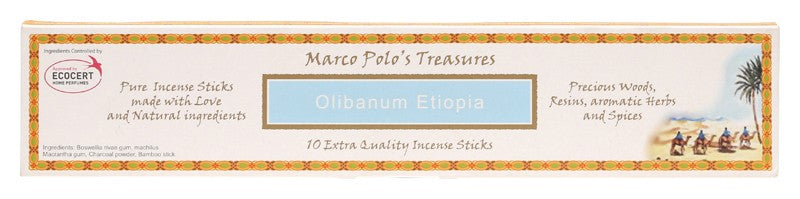 MARCO POLO'S TREASURES - OLIBANUM ETIOPIA INCENSE STICKS 10