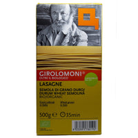 GIROLOMONI LASAGNE DURUM WHEAT SEMOLINA ORGANIC 500G
