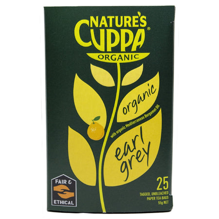 NATURE'S CUPPA TEA EARL GREY ORGANIC 25TBAGS 55G