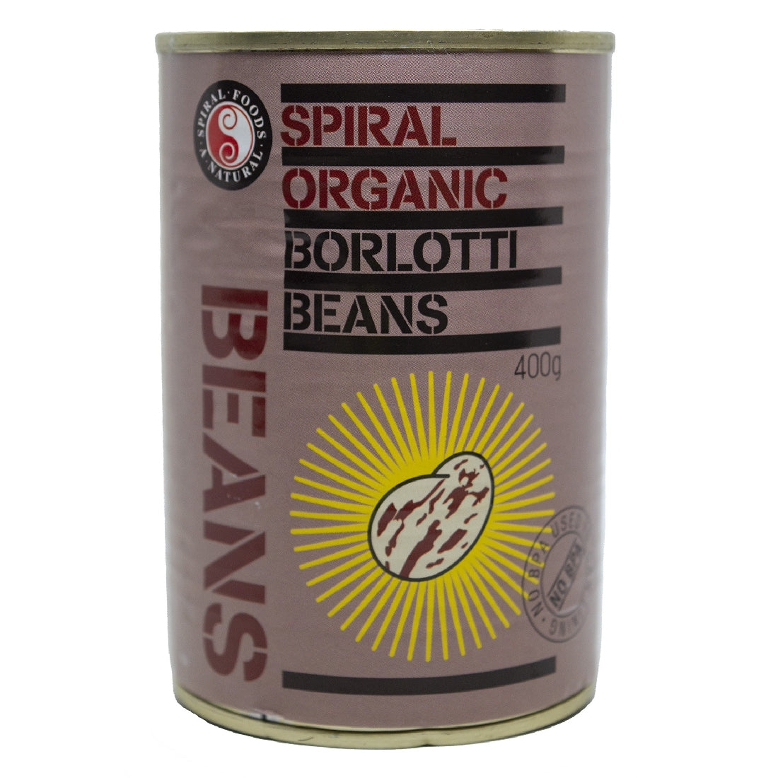 SPIRAL ORGANIC BORLOTTI BEANS 400G