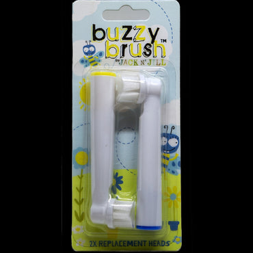 JACK N JILL REPLACEMENT HEADS BUZZY BRUSH TWIN PACK