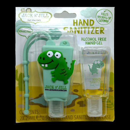 JACK N' JILL ALCOHOL FREE HAND SANITIZER & HOLDER DINO 2 X 29ML