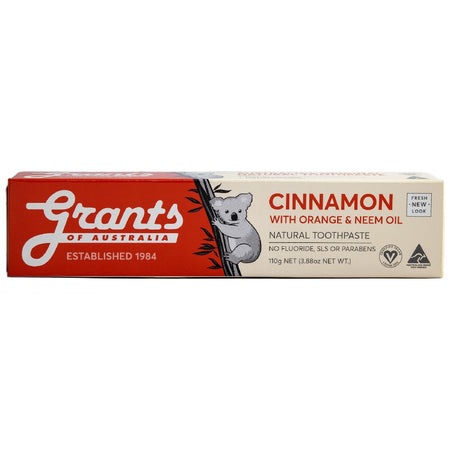 GRANTS TOOTHPASTE - CINNAMON WITH ORANGE & NEEM OIL