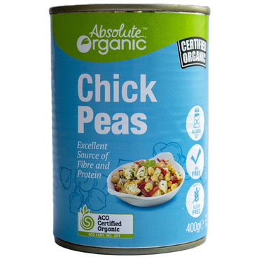 ABSOLUTE ORGANIC CHICKPEAS 400G BPA FREE CAN