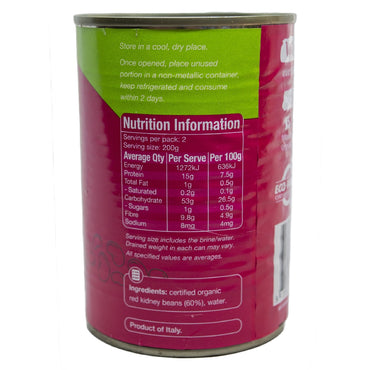 ABSOLUTE ORGANIC RED KIDNEY BEANS 400G