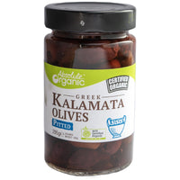 ABSOLUTE ORGANIC PITTED KALAMATA OLIVES 295G