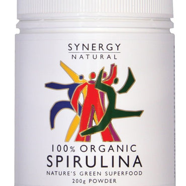 SYNERGY NATURAL ORGANIC SPIRULINA POWDER 200G