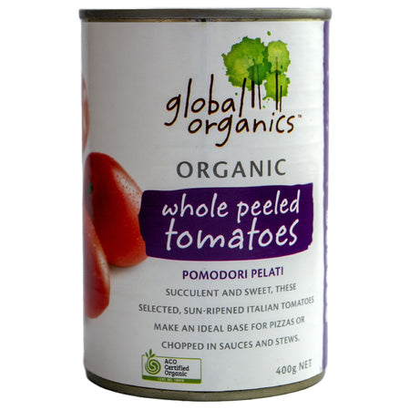 GLOBAL ORGANICS TOMATOES WHOLE PEELED ORGANIC (CANNED) 400G