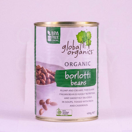 GLOBAL ORGANICS BEANS BORLOTTI ORGANIC (CANNED) 400G