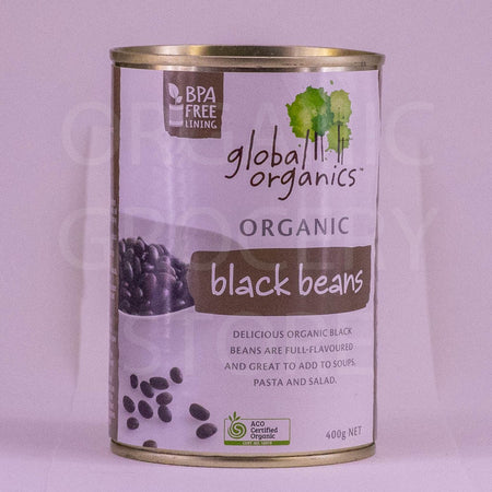 GLOBAL ORGANICS BEANS BLACK ORGANIC (CANNED) 400G