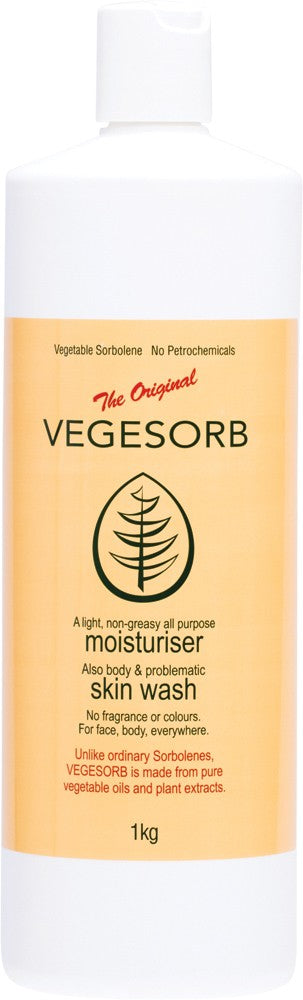 VEGESORB MOISTURISER & BODY WASH 1KG