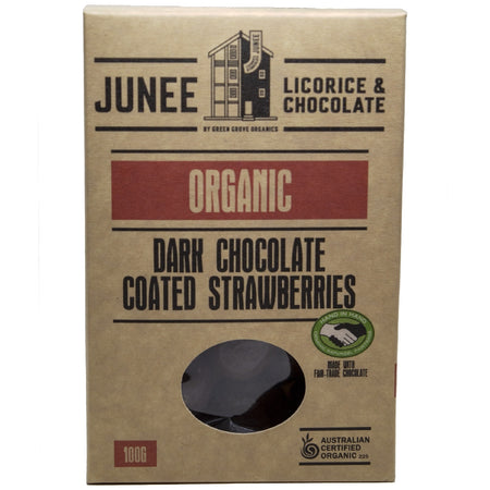 GREENGROVE ORG DARK CHOC COATED S'BERRY 100G