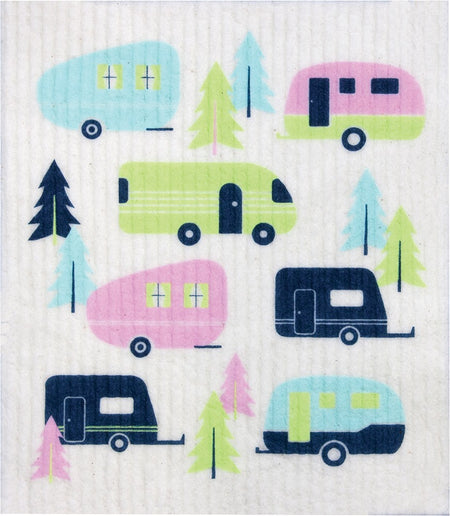 RETRO KITCHEN COMPOSTABLE SPONGE CLOTH - CARAVAN