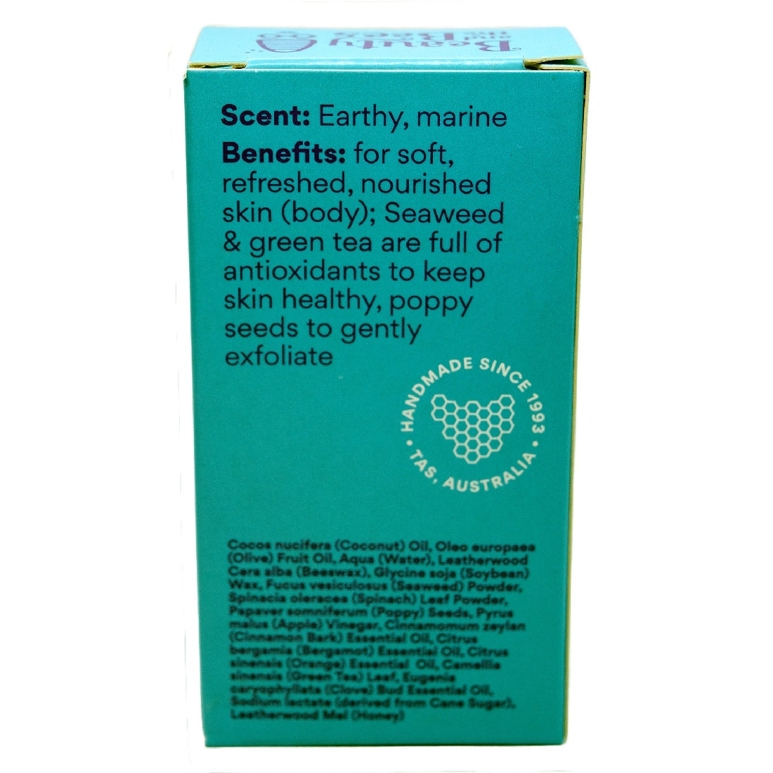 BEAUTY AND THE BEES TAS SEAWEED & GREEN TEA SOAP 120GM