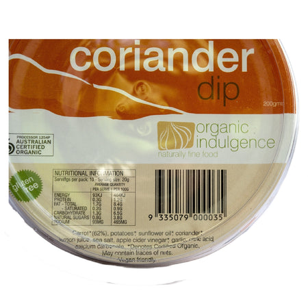 ORGANIC INDULGENCE CARROT DIP