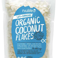 NIULIFE ORGANIC COCONUT FLAKES 200G