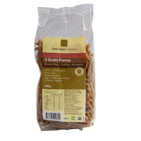 OLIVE GREEN ORGANICS 3 GRAIN PENNE 300G