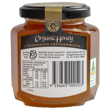 CRADLE MOUNTAIN ORGANIC LEATHERWOOD HONEY 250G