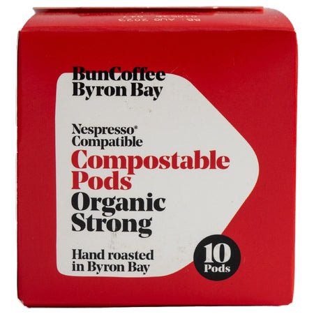 BUNCOFFEE COMPOSTABLE PODS ORGANIC STRONG 10 PODS