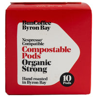 BUNCOFFEE COMPOSTABLE PODS ORGANIC STRONG 10 PODS